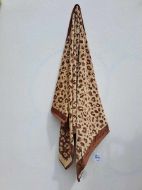 Εικόνα της Noidinotte Βαμβακερή Μπεζ Λεοπάρ Πετσέτα Θαλάσσης  170X90.