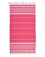 Εικόνα της Inart Ble Πετσέτα Θαλάσσης Παρεό με Κρόσσια Φούξια 170x90εκ. 5-46-807-0098