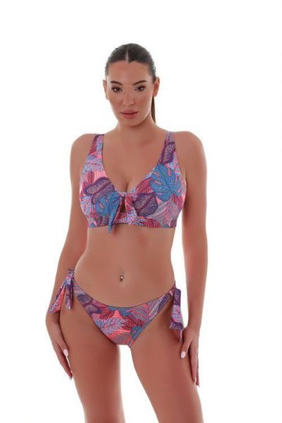 Εικόνα της Bluepoint Κοραλί Εμπριμέ Bikini Top Cup C.