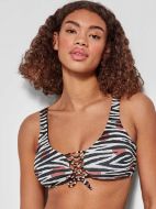 Εικόνα της Gisela 2/30132t Bikini Top Μαγιό Διπλής Όψεως Στυλ Μπουστάκι Κορδόνια Μαυρο