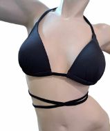 Εικόνα της Apple Μαύρο Μαγίο Top Τριγωνάκι Με Μακριά Λουριά.