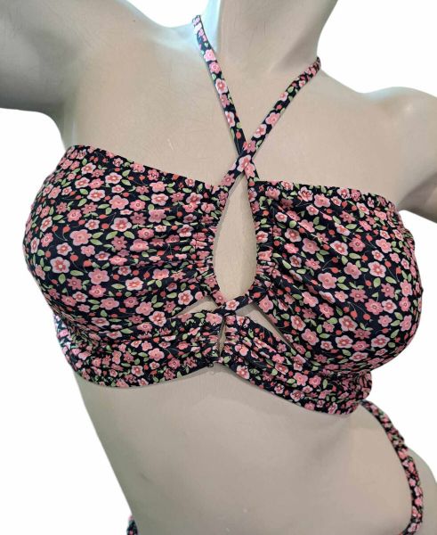 Εικόνα της Apple μαύρο εμπριμέ μαγίο top.