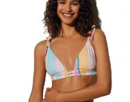 Εικόνα της Ysabel Mora Εκρού Ριγέ Μαγίο Τοπ Τρίγωνο.