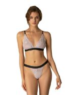 Εικόνα της Milena by Paris Bralette λιλά με δαντέλα και μαύρο λάστιχο.