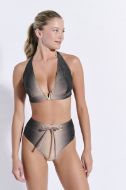 Εικόνα της Bilitis Set Bikini Ψηλόμεσο Μαυρο-χρυσο HN117