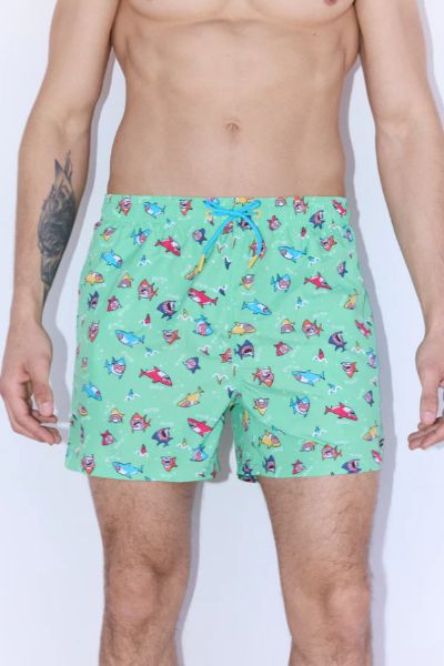 Εικόνα της Ysabel Mora Λαχανί Εμπριμέ Μαγιό Με Καρχαρίες.