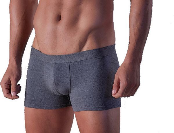 Εικόνα της CuWrap Δυάδα ανδρικά boxer γκρι ανθρακί με εσωτερικό λάστιχο.