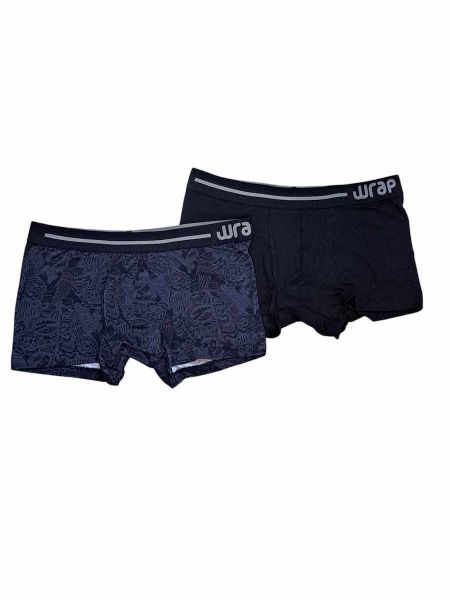 Εικόνα της 2Pack Wrap Ανδρικά Boxer Μαύρα.