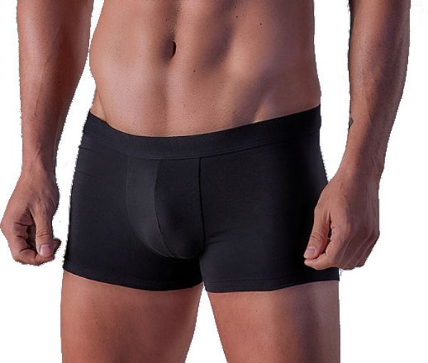 Εικόνα της CuWrap Δυάδα ανδρικά boxer μαύρα με εσωτερικό λάστιχο.