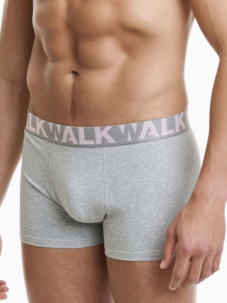 Εικόνα της Walk Ανδρικά Μποξεράκια Ροζ/Γκρι 2Pack W1755-1_2949