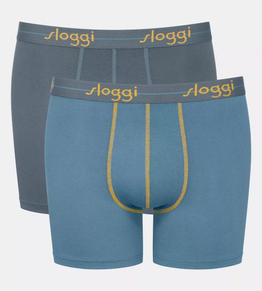 Εικόνα της 2Pack Sloggi Men Start Short Boxer Ανθρακί/Ραφ.