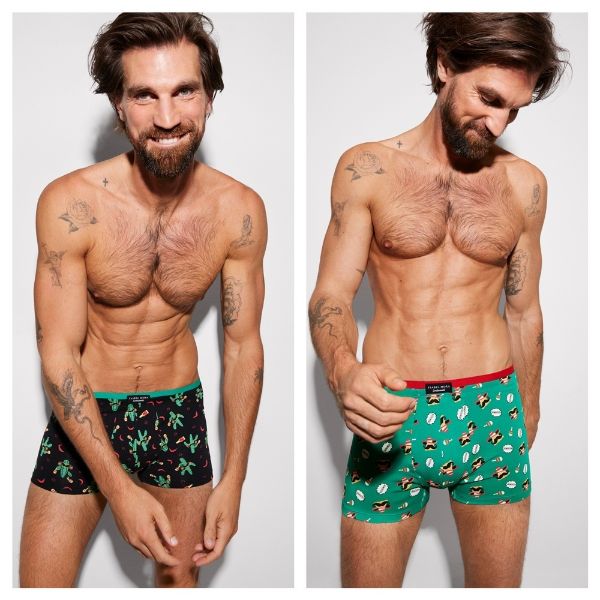 Εικόνα της Ysabel Mora Ανδρικά Μποξεράκια Μαύρα με Σχέδια 2Pack 20335