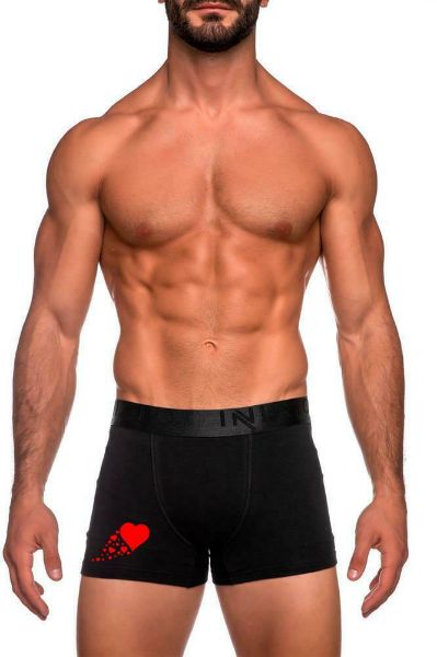 Εικόνα της Inizio 4501-08 Ανδρικό Μποξεράκι Μαύρο με Σχέδια