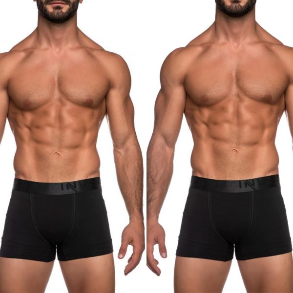Εικόνα της Inizio 4400 Ανδρικά Μποξεράκια Μαύρο / Μαύρο 2Pack
