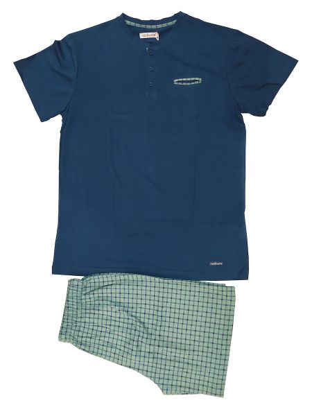 Εικόνα της Noidinotte πετρόλ/βεραμάν ανδρική πιτζάμα.