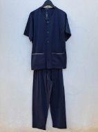 Εικόνα της Galaxy Βαμβακερή Μπλε Κουμπωτή Ανδρική Πιτζάμα Με Τσέπες.