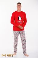 Εικόνα της MEI Χειμερινή Ανδρική Πιτζάμα Βαμβακερή Κόκκινη 902375