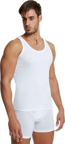 Εικόνα της Palco 6/404 Ανδρική Φανέλα Αμάνικη σε Λευκό Χρώμα