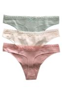 Εικόνα της IDER Βαμβακερά Γυναικεία String 3Pack με Δαντέλα ΕΚΡΟΥ-ΦΥΣΤΙΚΙ-ΣΑΠΙΟ ΜΗΛΟ 3079-1-3P