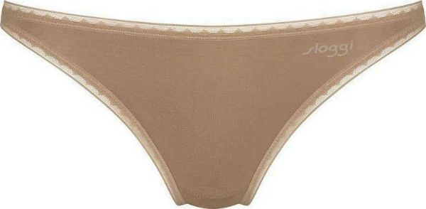 Εικόνα της Sloggi Go H Mini Βαμβακερά Γυναικεία Slip 2Pack Καφέ 10207411-00CM