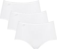 Εικόνα της 3 ΤΕΜΑΧΙΑ 24/7 Sloggi Cotton Midi λευκά γυναικεία εσώρουχα.