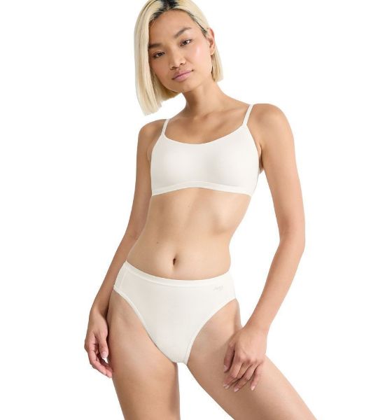 Εικόνα της Sloggi Βαμβακερά Γυναικεία Slip Tai Daily Cotton 3Pack Λευκό 10222331-00GZ