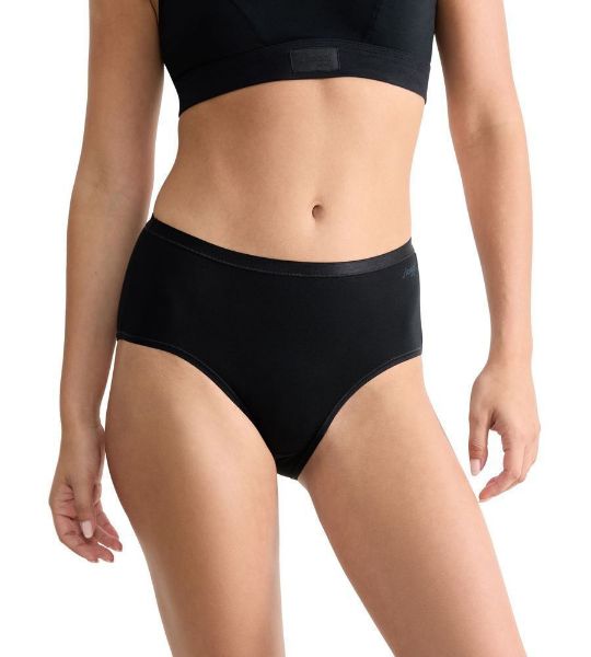 Εικόνα της Sloggi Βαμβακερά Γυναικεία Slip 3Pack Μαύρο 10222325-0004