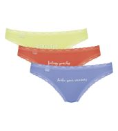 Εικόνα της Sloggi 24/7 Weekend H Βαμβακερά Γυναικεία Tanga Slip 3Pack με Δαντέλα Λαχανί/Πορτοκαλί/Λιλά 10197969-M018