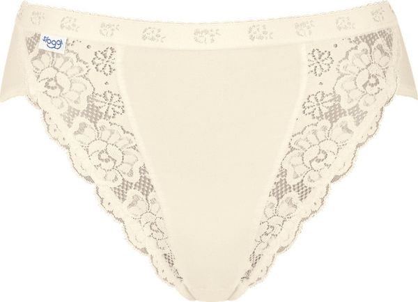 Εικόνα της Sloggi Chic Tai Ψηλόμεσο Γυναικείο Slip με Δαντέλα Ιβουάρ 10005202-0038