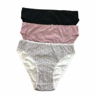 Εικόνα της IDER Βαμβακερά Γυναικεία Slip 3Pack Floral/Black/Dusty Pink 3074-3P2201