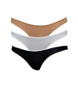 Εικόνα της 3 Pack Apple Βαμβακερά String Λευκό/Μαύρο/Μπεζ.