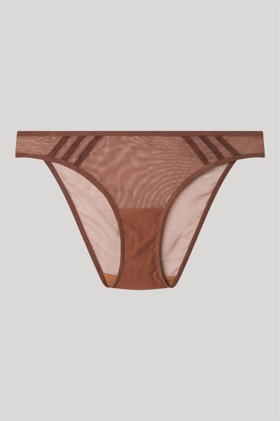 Εικόνα της Gisela Καφέ Slip Με Τούλι.