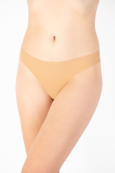 Εικόνα της Elite Μπεζ String Χωρίς Ραφές.