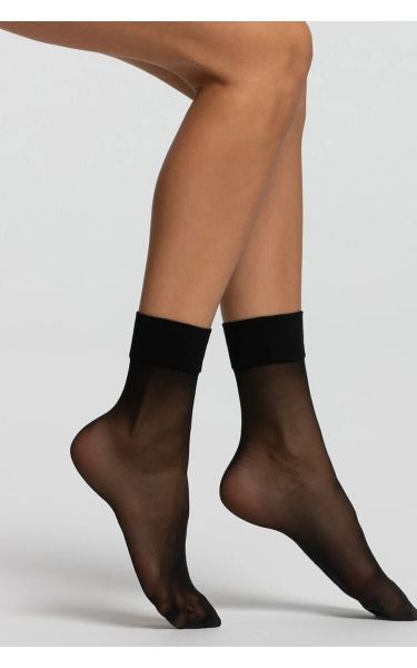 Εικόνα της Pompea 90771428 Διάφανα Γυναικεία Καλτσάκια 20 Den Μαύρα