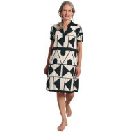 Εικόνα της Muydemi Γυναικείο Κοντό Φόρεμα Παραλίας Εκρού-μαύρο 210184