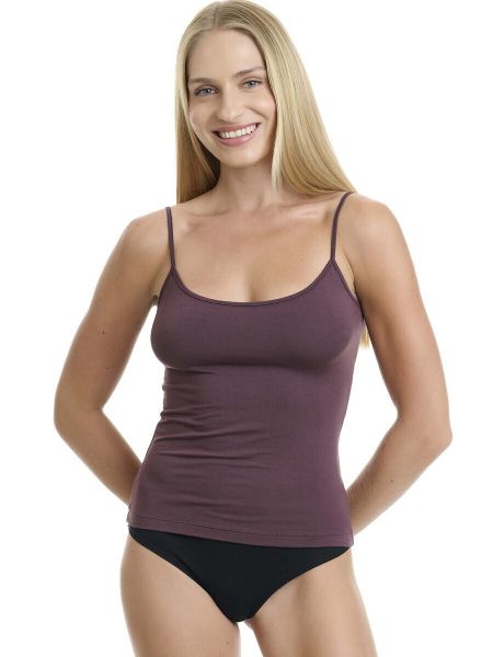 Εικόνα της Walk Καφέ Γυναικείο Φανελάκι με Τιράντα W2201_83