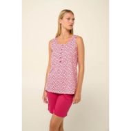 Εικόνα της Vamp Καλοκαιρινό Γυναικείο Σετ Πιτζάμας Βαμβακερό Pink Blossom 22281