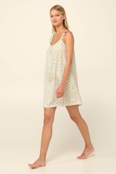 Εικόνα της Vamp Καλοκαιρινό Βαμβακερό Γυναικείο Νυχτικό Green Fog 22237