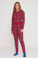 Εικόνα της Noidinotte Χειμερινό Γυναικείο Σετ Πιτζάμας Κόκκινο FA8821