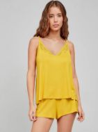 Εικόνα της Gisela Κίτρινο Babydoll Viscose Με Δαντέλα.