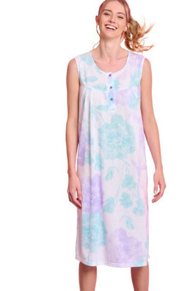 Εικόνα της Jeannette Lingerie Βαμβακερό  Καλοκαιρινό Γυναικείο Νυχτικό Ροζ 7819