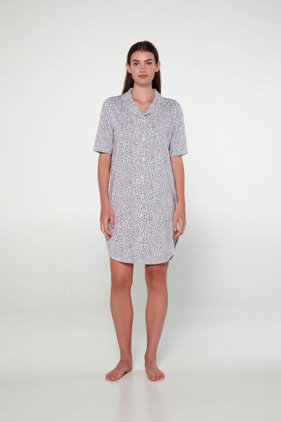 Εικόνα της Vamp Καλοκαιρινό Βαμβακερό Γυναικείο Νυχτικό Ροζ 20331