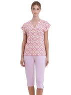 Εικόνα της Odyssey Καλοκαιρινό Γυναικείο Σετ Πιτζάμας Σωμόν 4261