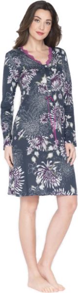 Εικόνα της Jeannette Γυναικείο νυχτικό μπλε φλοράλ.
