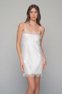 Εικόνα της Milena by Paris Καλοκαιρινό Σατέν Νυφικό Γυναικείο Νυχτικό Ιβουάρ 003430