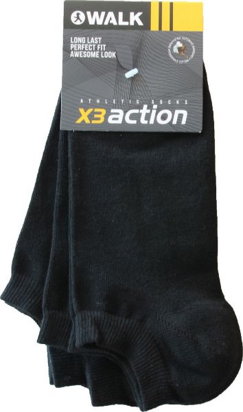 Εικόνα της Walk V20 Ανδρικές Μονόχρωμες Κάλτσες Μαύρες 3Pack