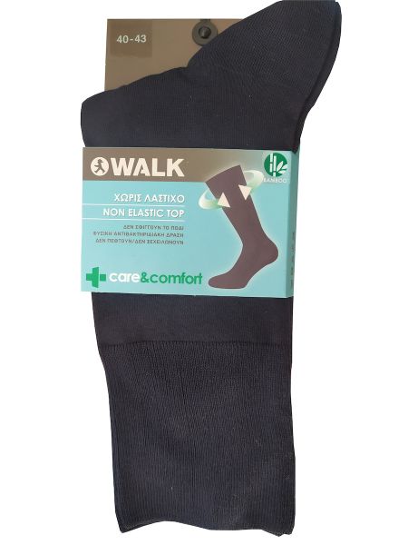 Εικόνα της Walk Bamboo Ανδρικές Κάλτσες Μπλε Χωρίς Λάστιχο.