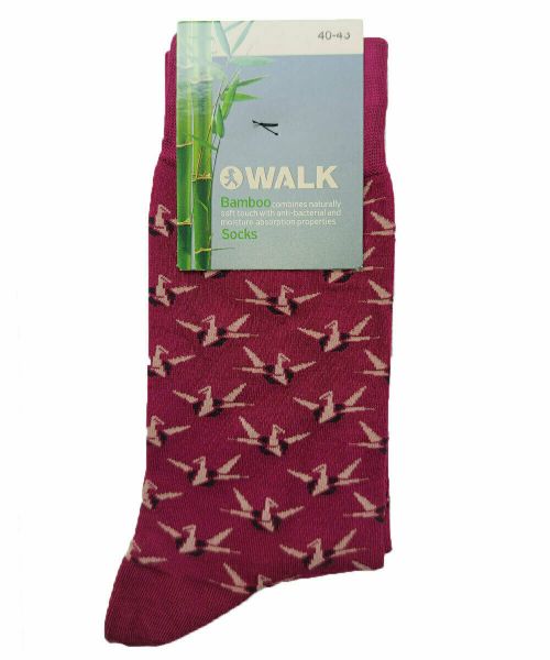 Εικόνα της Walk Ανδρικές Κάλτσες με Σχέδια Μπορντό W304-26-39