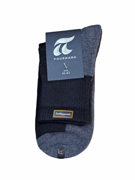 Εικόνα της Pournara Ισοθερμικές Ανδρικές Κάλτσες Μαύρες/Ανθρακί.