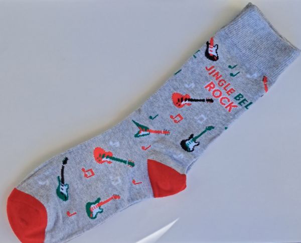 Εικόνα της Ciocca ανδρικές γκρι κάλτσες με κιθάρες.